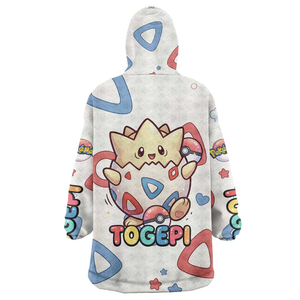 Togepi Wearable Blanket Hoodie Joyful Eggshell Whimsy Art
