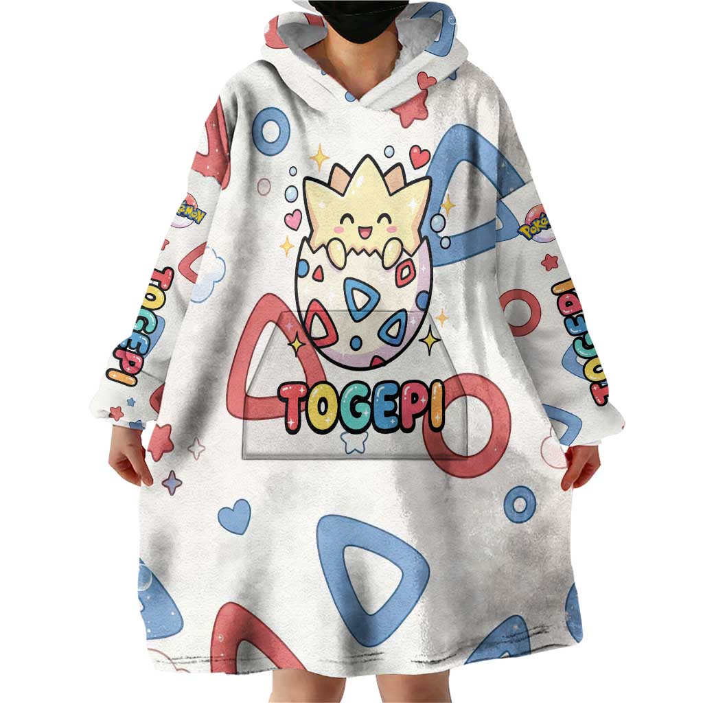 Togepi Wearable Blanket Hoodie Joyful Eggshell Whimsy Art