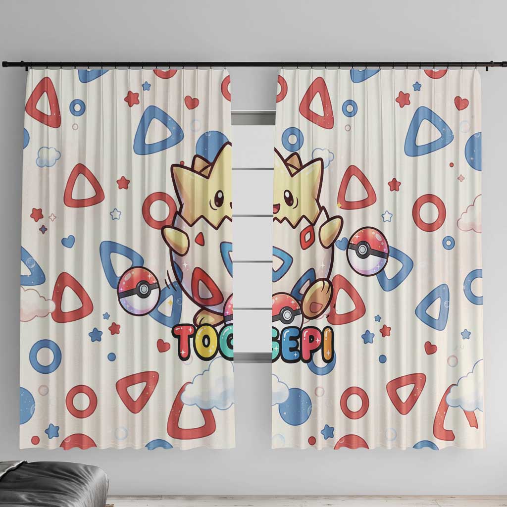 Togepi Window Curtain Joyful Eggshell Whimsy Art