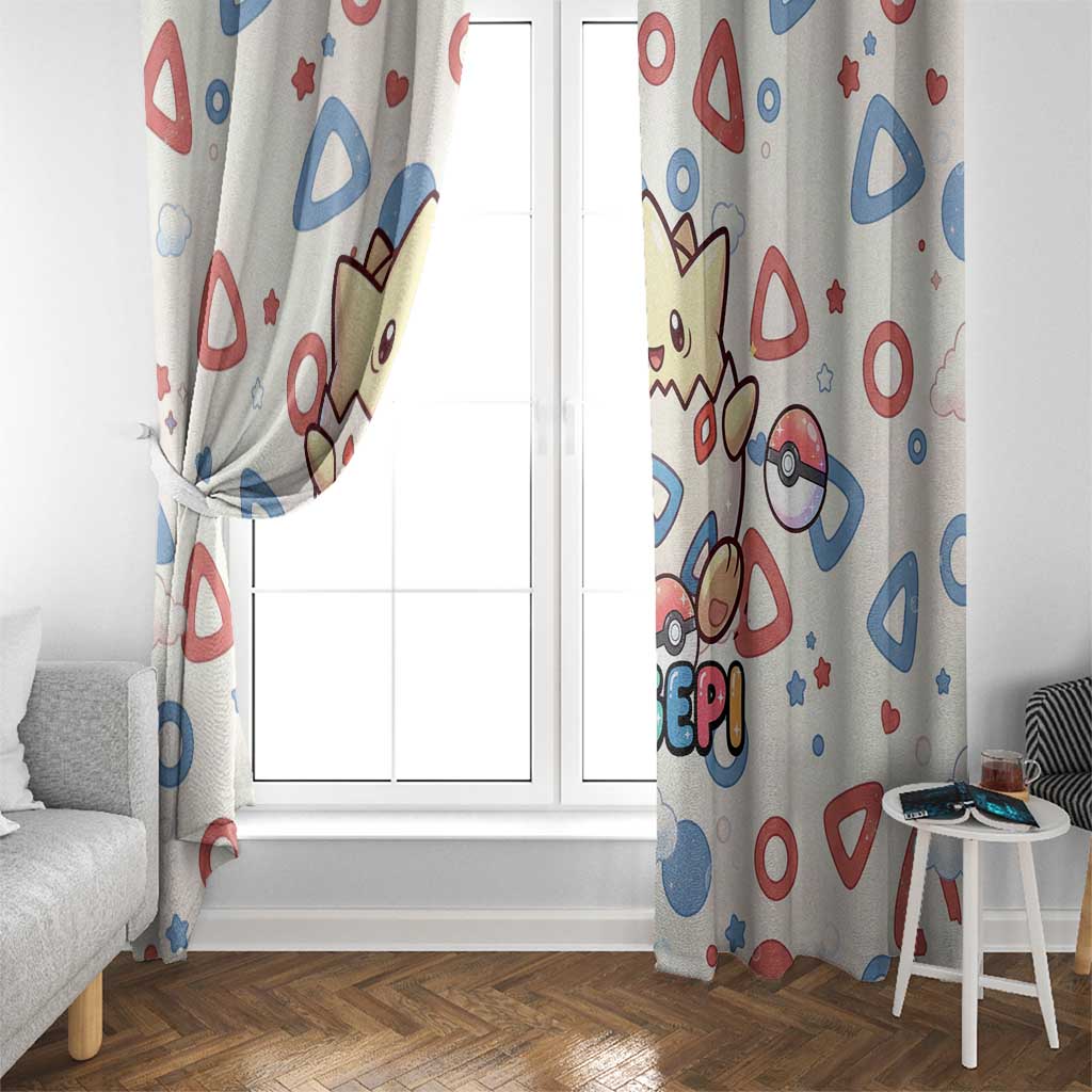 Togepi Window Curtain Joyful Eggshell Whimsy Art