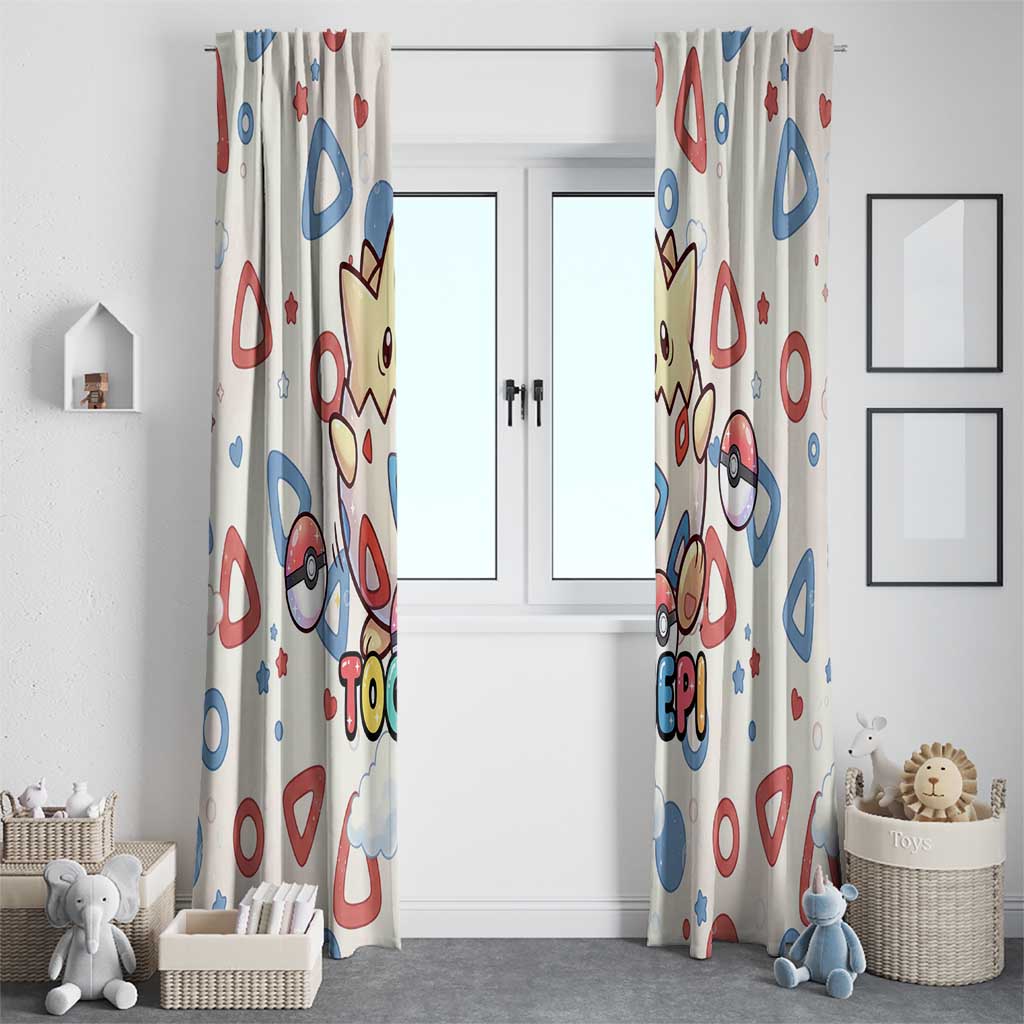 Togepi Window Curtain Joyful Eggshell Whimsy Art