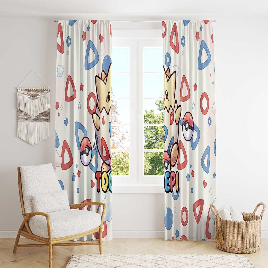 Togepi Window Curtain Joyful Eggshell Whimsy Art