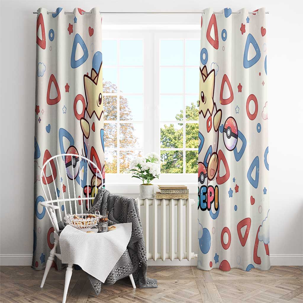 Togepi Window Curtain Joyful Eggshell Whimsy Art