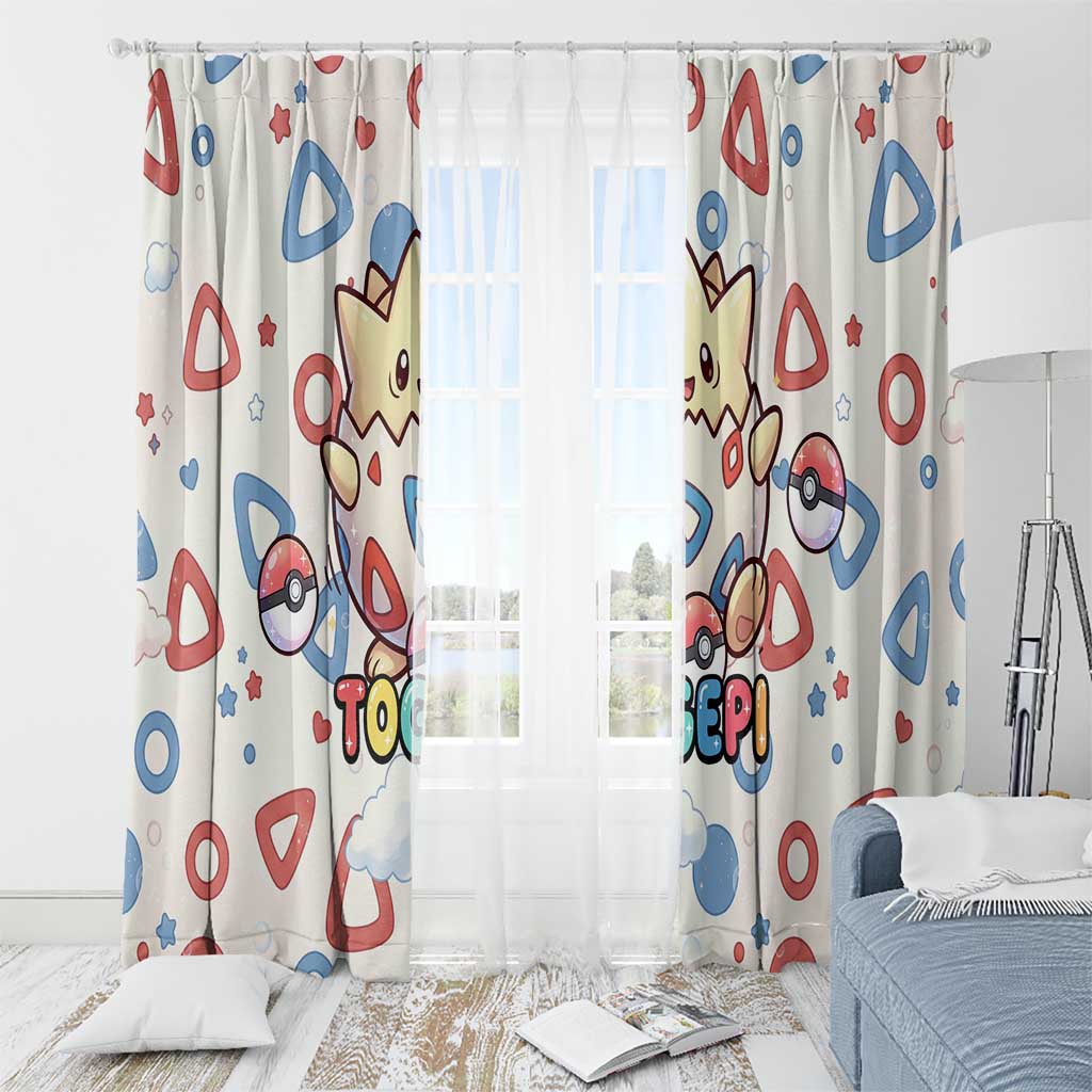 Togepi Window Curtain Joyful Eggshell Whimsy Art