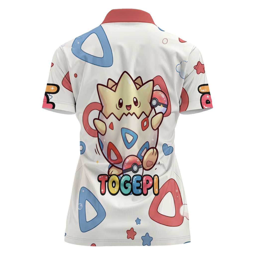 Togepi Women Polo Shirt Joyful Eggshell Whimsy Art