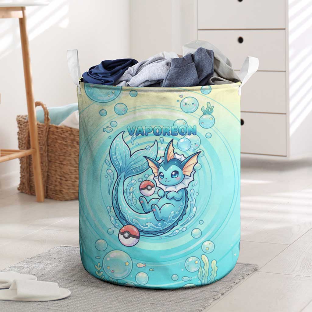 Vaporeon Laundry Basket Dreamy Ocean Bubble Fantasy Art