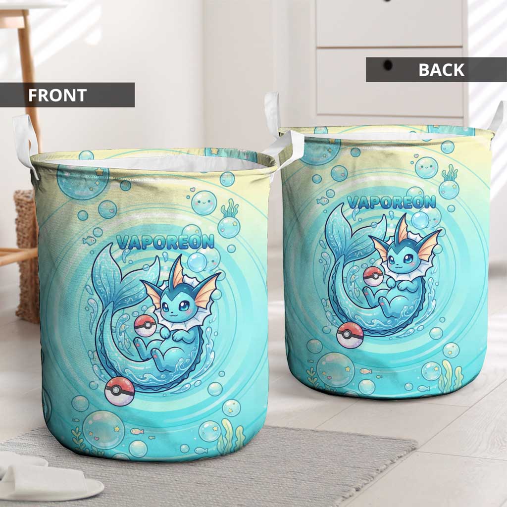 Vaporeon Laundry Basket Dreamy Ocean Bubble Fantasy Art