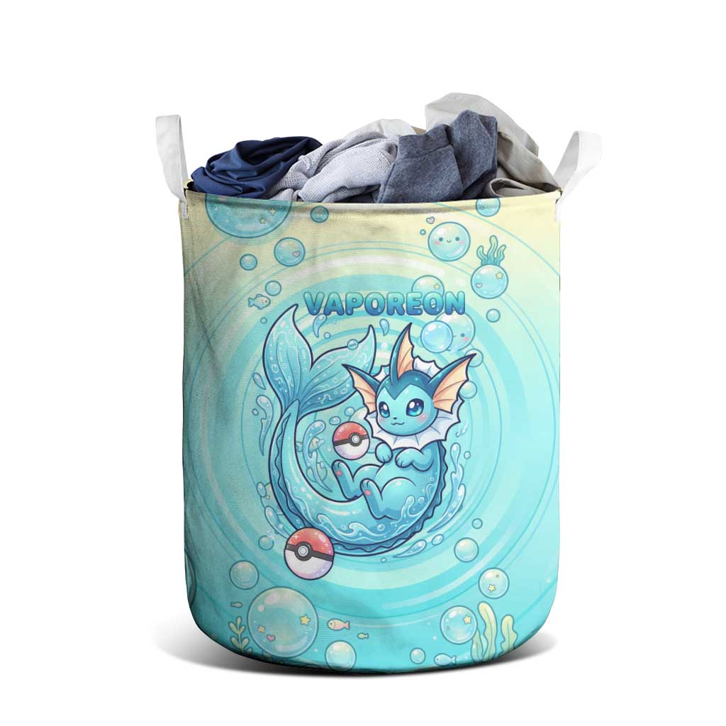 Vaporeon Laundry Basket Dreamy Ocean Bubble Fantasy Art