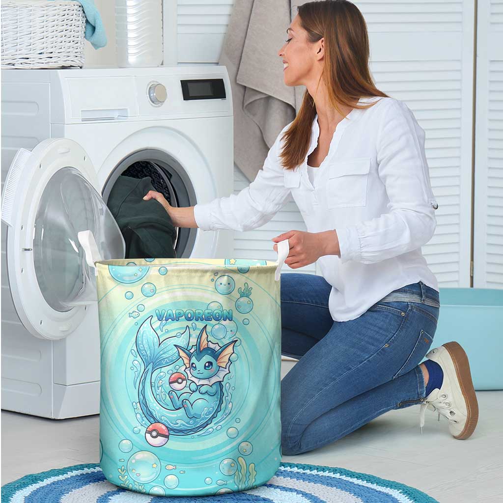 Vaporeon Laundry Basket Dreamy Ocean Bubble Fantasy Art