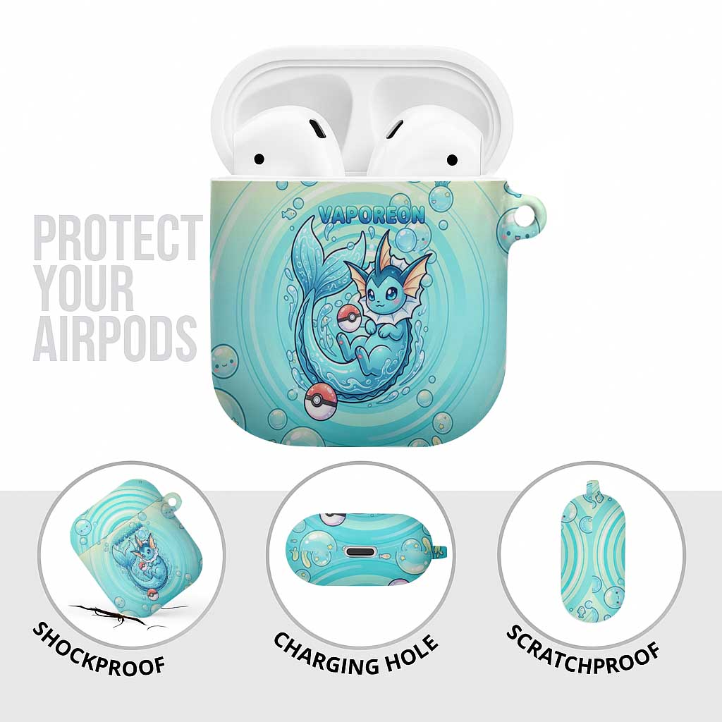Vaporeon AirPods Case Dreamy Ocean Bubble Fantasy Art