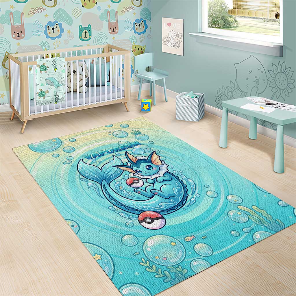 Vaporeon Area Rug Dreamy Ocean Bubble Fantasy Art