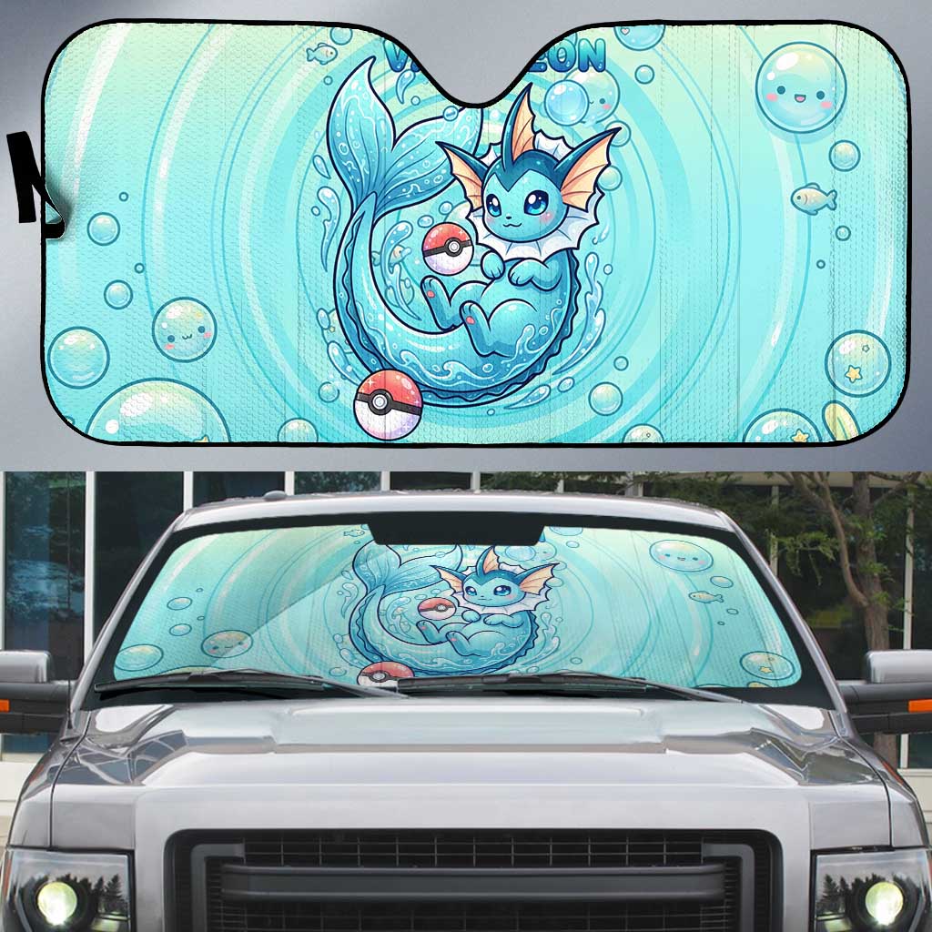 Vaporeon Auto Sun Shade Dreamy Ocean Bubble Fantasy Art