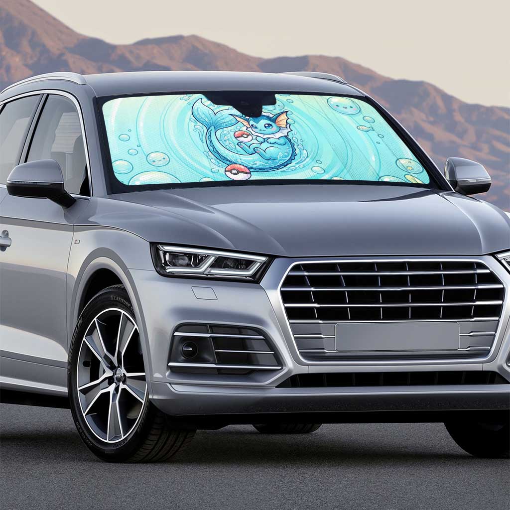 Vaporeon Auto Sun Shade Dreamy Ocean Bubble Fantasy Art