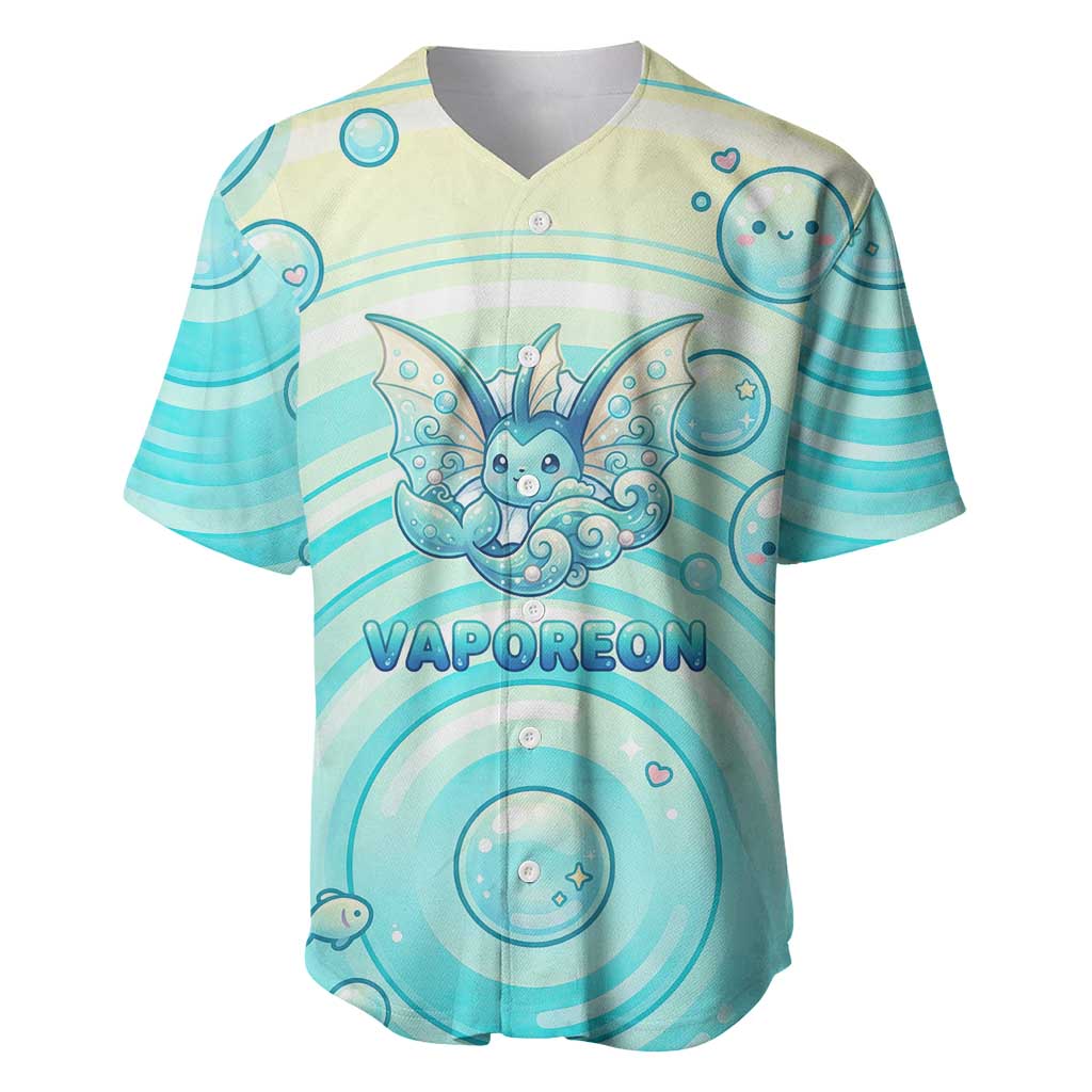 Vaporeon Baseball Jersey Dreamy Ocean Bubble Fantasy Art