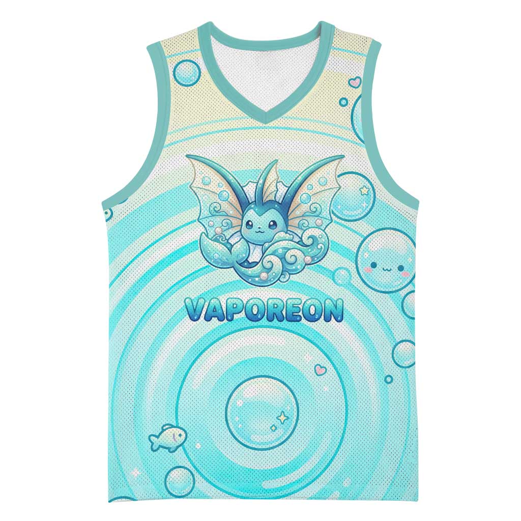 Vaporeon Basketball Jersey Dreamy Ocean Bubble Fantasy Art