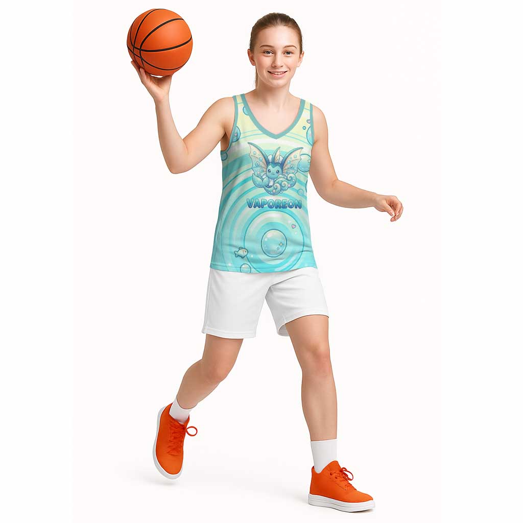 Vaporeon Basketball Jersey Dreamy Ocean Bubble Fantasy Art