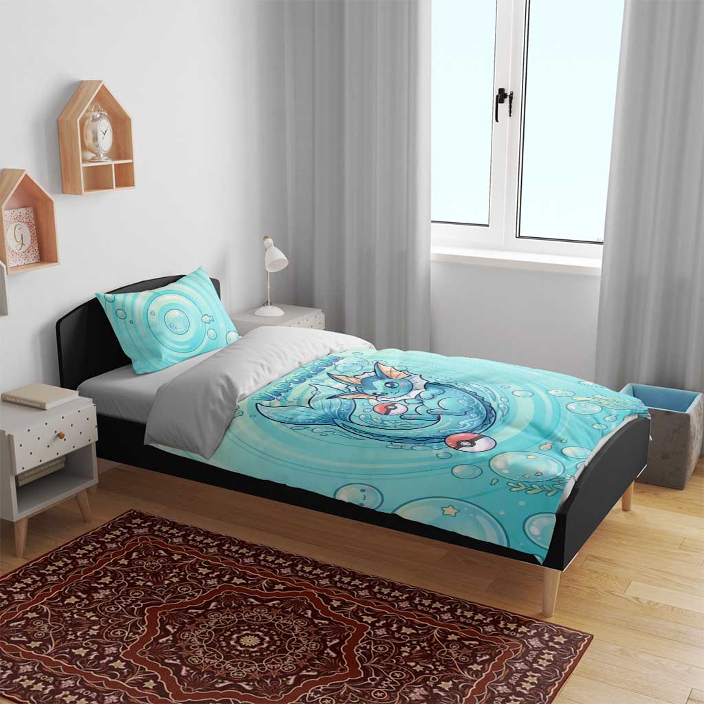 Vaporeon Bedding Set Dreamy Ocean Bubble Fantasy Art