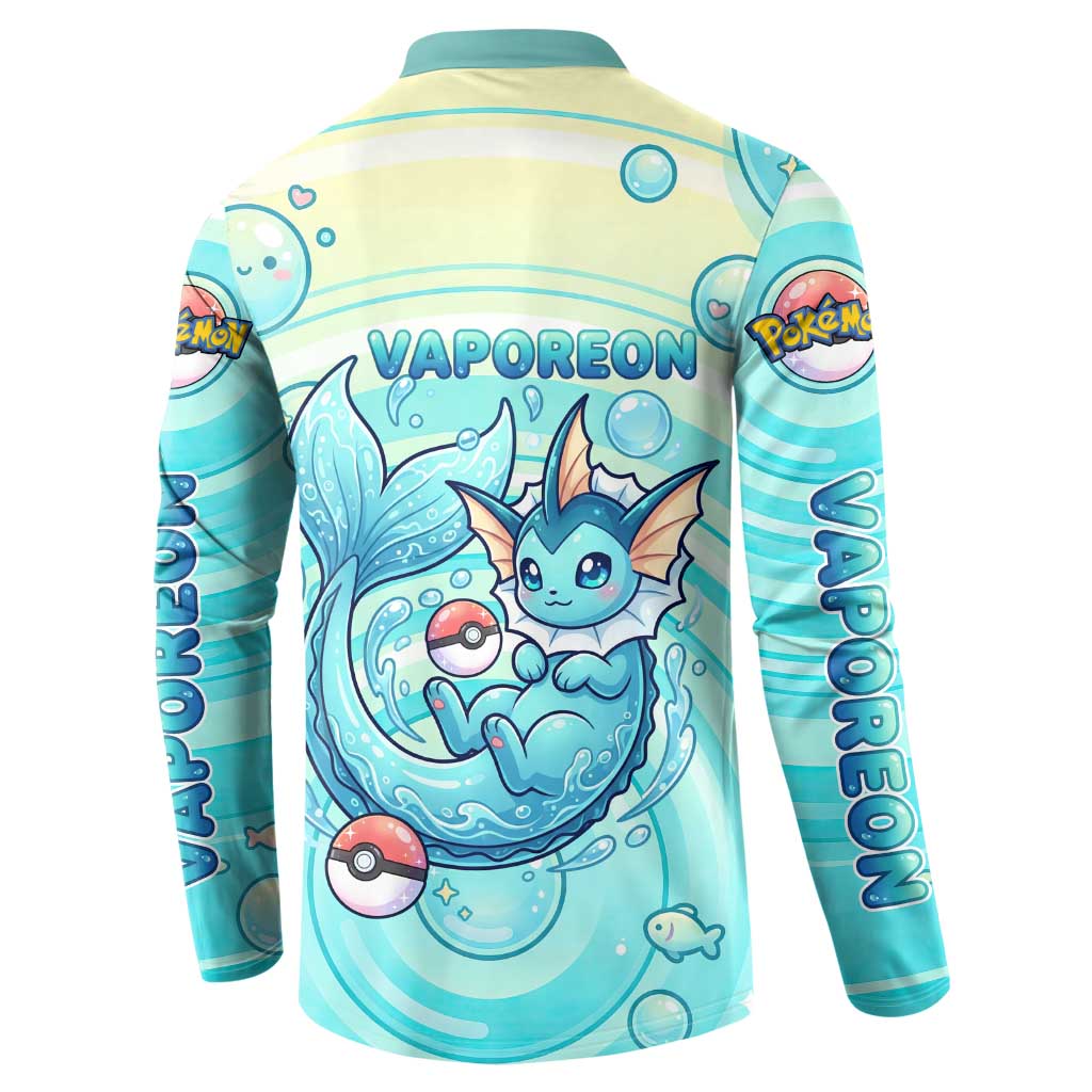 Vaporeon Button Sweatshirt Dreamy Ocean Bubble Fantasy Art