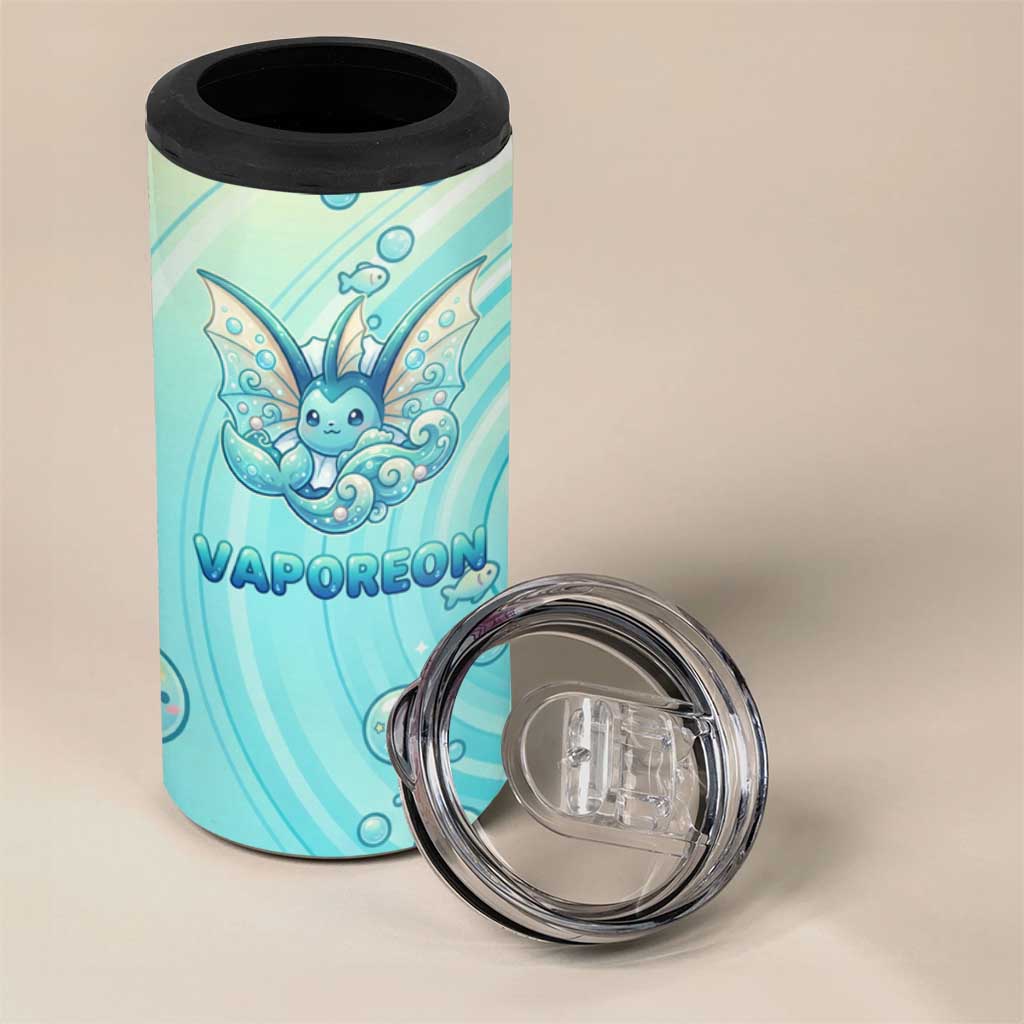 Vaporeon 4 in 1 Can Cooler Tumbler Dreamy Ocean Bubble Fantasy Art