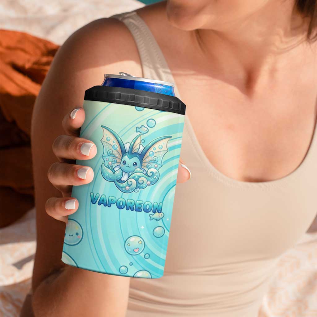 Vaporeon 4 in 1 Can Cooler Tumbler Dreamy Ocean Bubble Fantasy Art