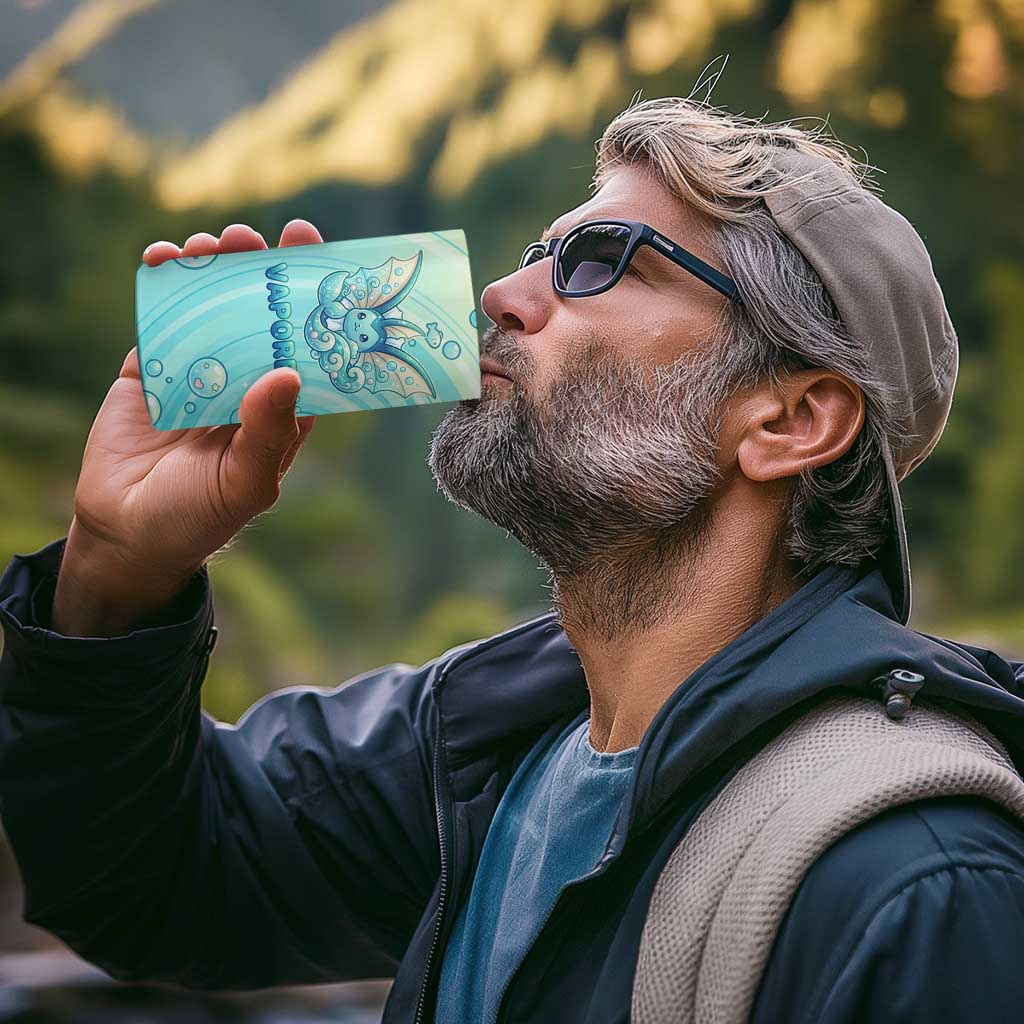 Vaporeon 4 in 1 Can Cooler Tumbler Dreamy Ocean Bubble Fantasy Art