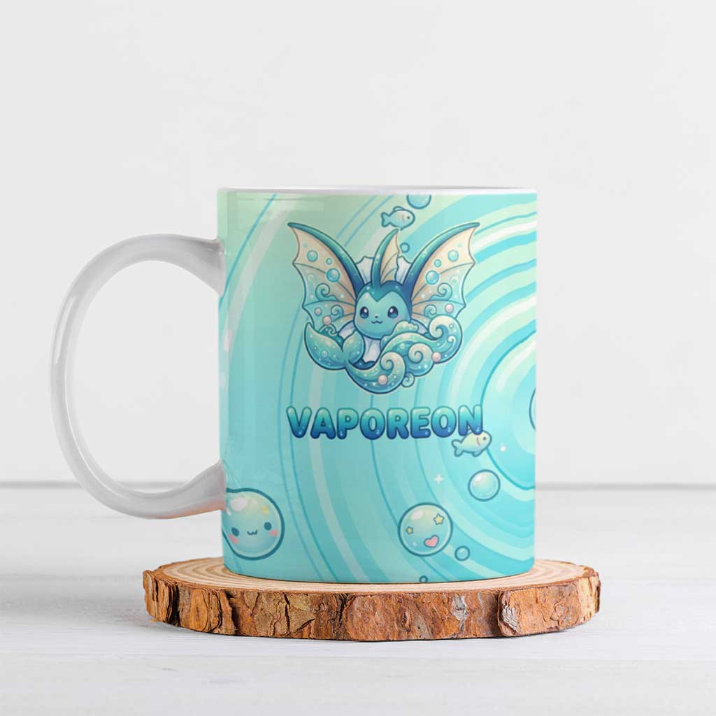 Vaporeon Ceramic Mug Dreamy Ocean Bubble Fantasy Art