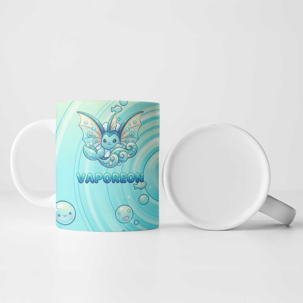Vaporeon Ceramic Mug Dreamy Ocean Bubble Fantasy Art
