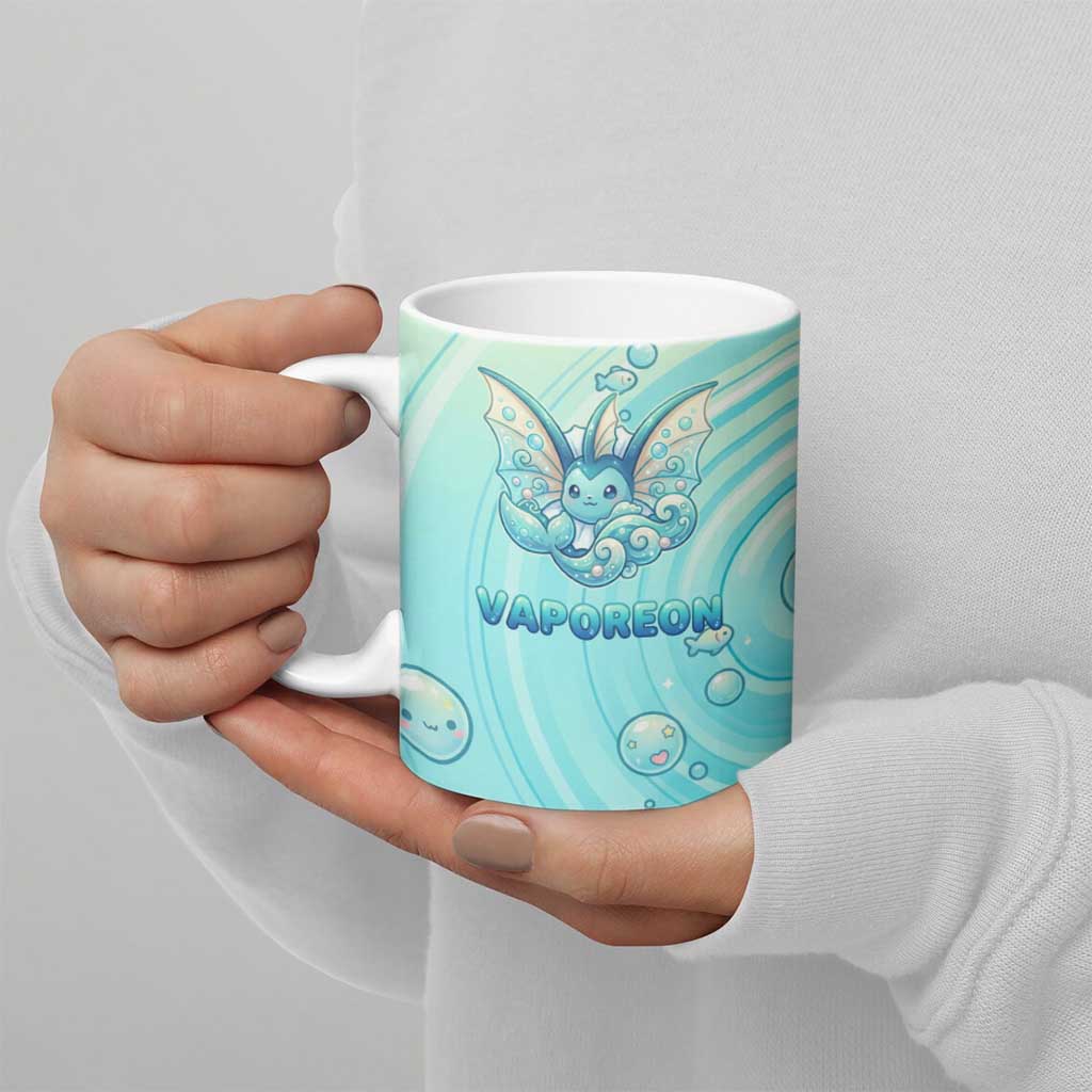 Vaporeon Ceramic Mug Dreamy Ocean Bubble Fantasy Art
