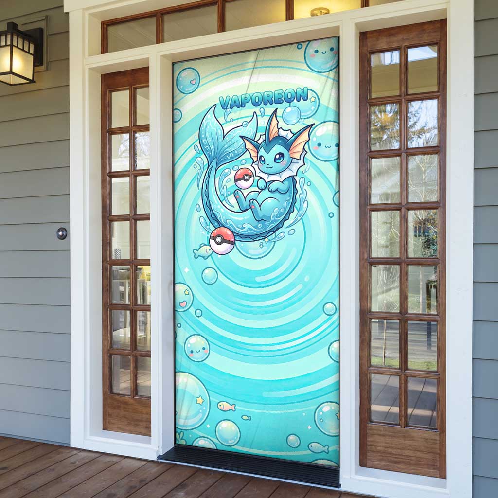 Vaporeon Door Cover Dreamy Ocean Bubble Fantasy Art