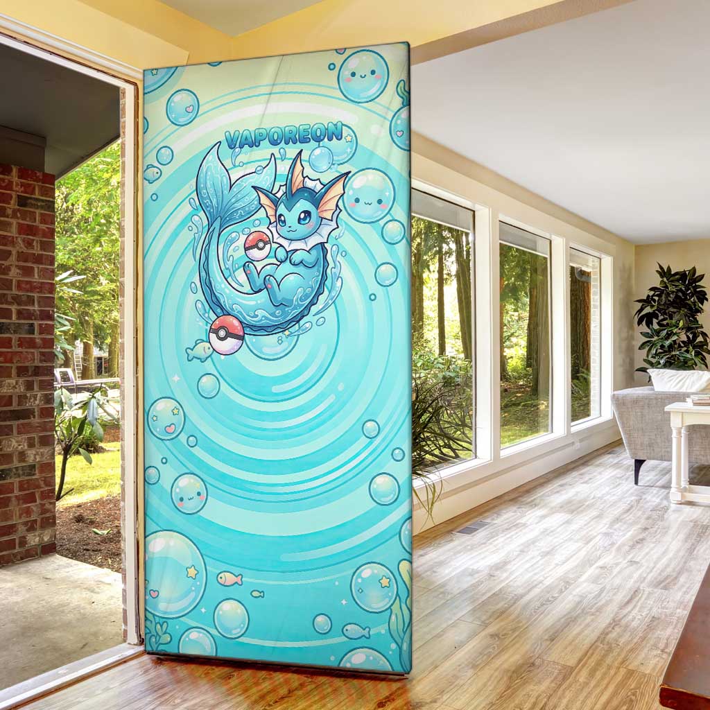 Vaporeon Door Cover Dreamy Ocean Bubble Fantasy Art