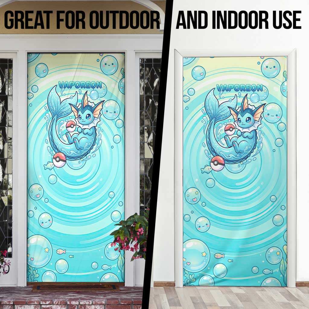 Vaporeon Door Cover Dreamy Ocean Bubble Fantasy Art
