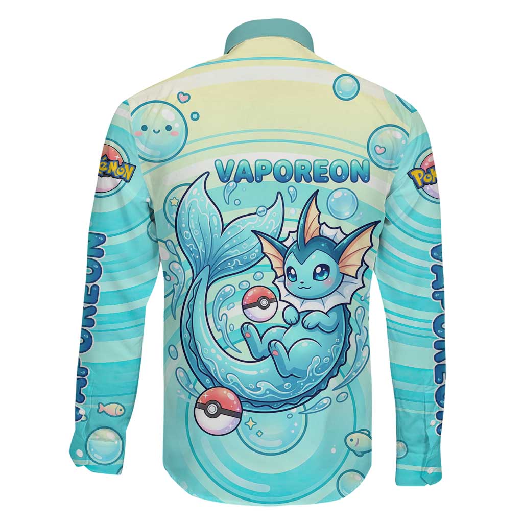 Vaporeon Family Matching Off Shoulder Short Dress and Hawaiian Shirt Dreamy Ocean Bubble Fantasy Art
