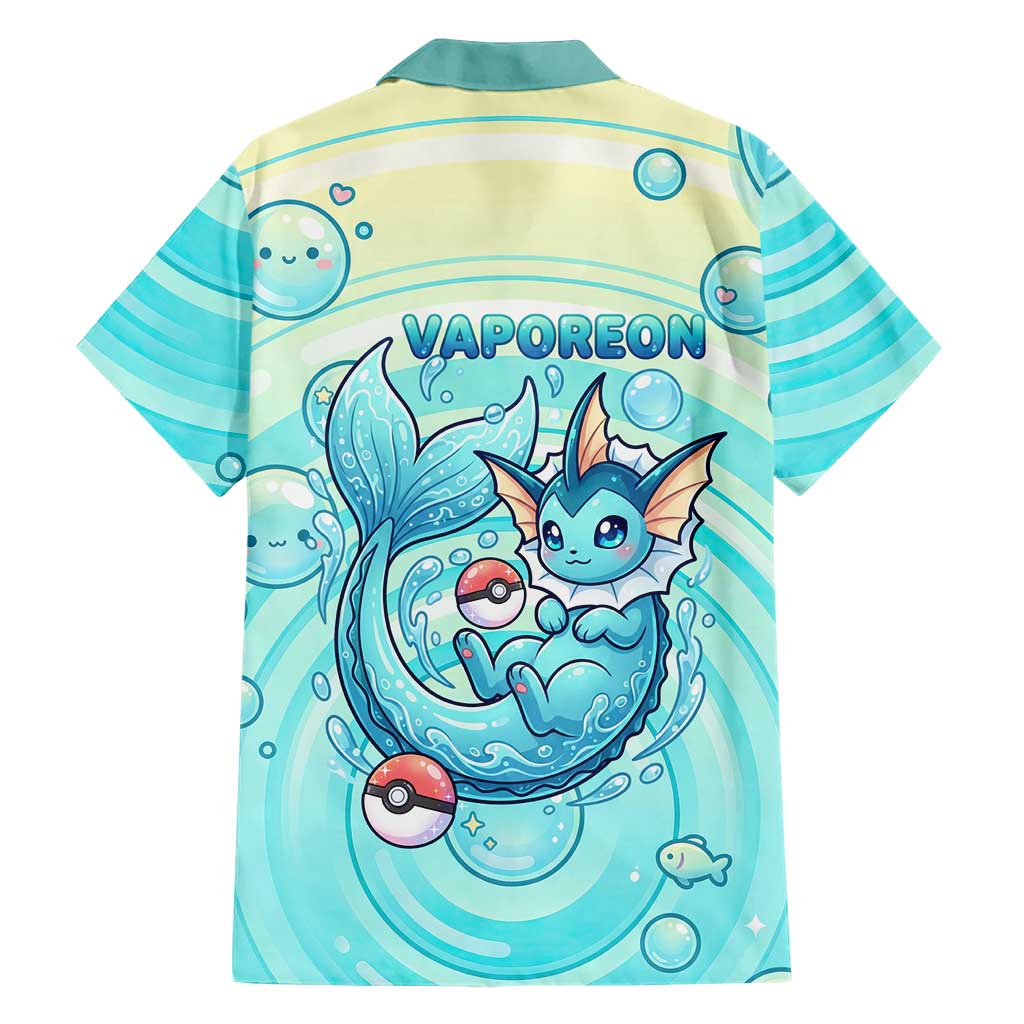 Vaporeon Family Matching Summer Maxi Dress and Hawaiian Shirt Dreamy Ocean Bubble Fantasy Art