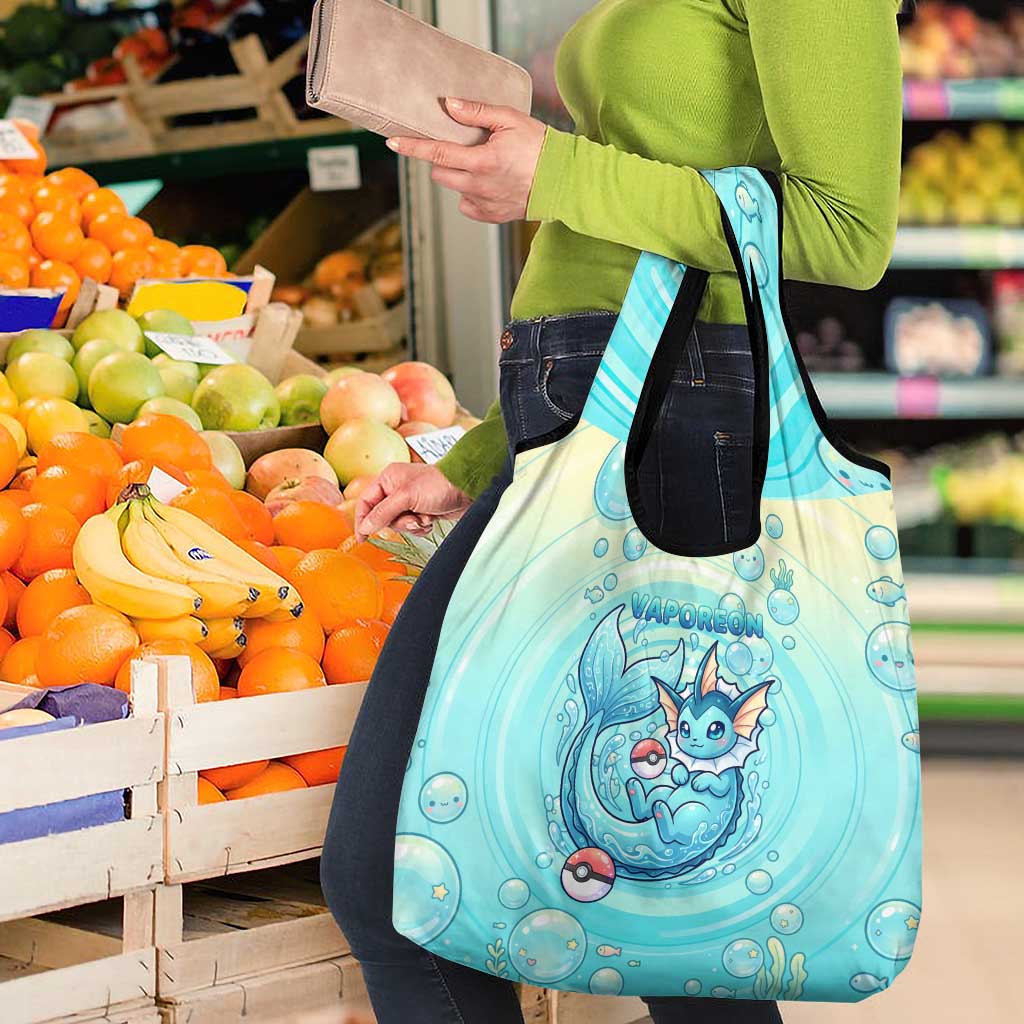 Vaporeon Grocery Bag Dreamy Ocean Bubble Fantasy Art