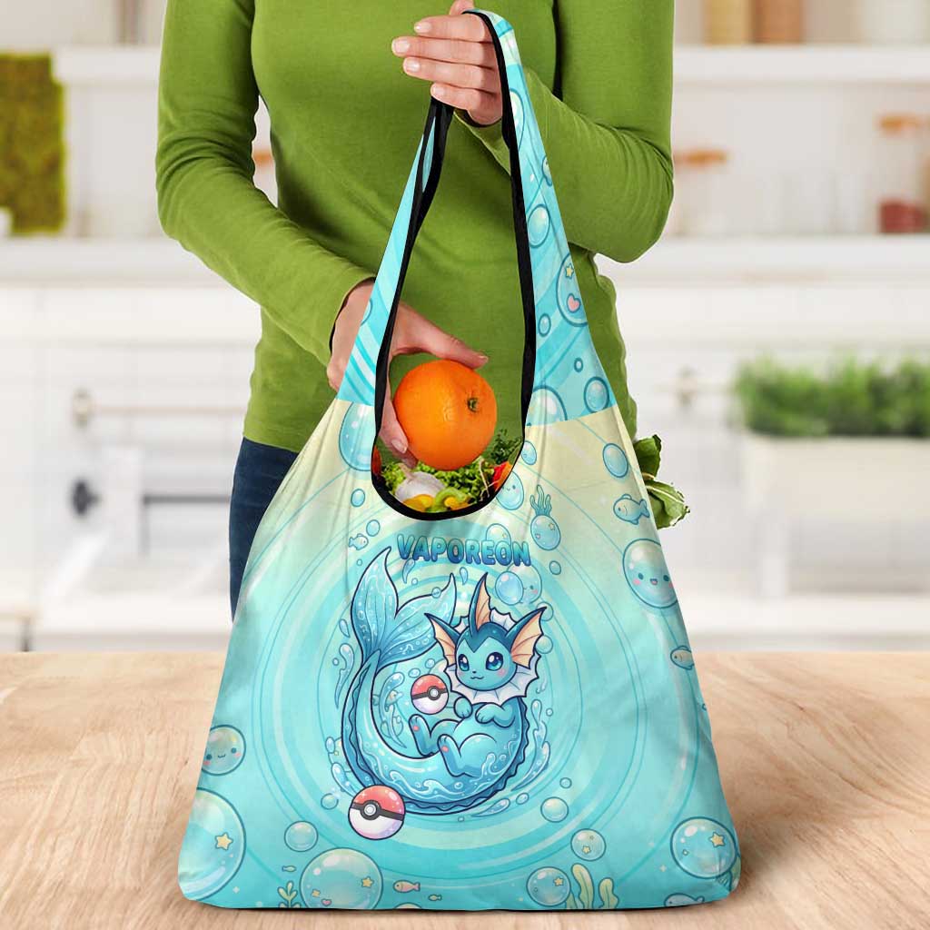 Vaporeon Grocery Bag Dreamy Ocean Bubble Fantasy Art