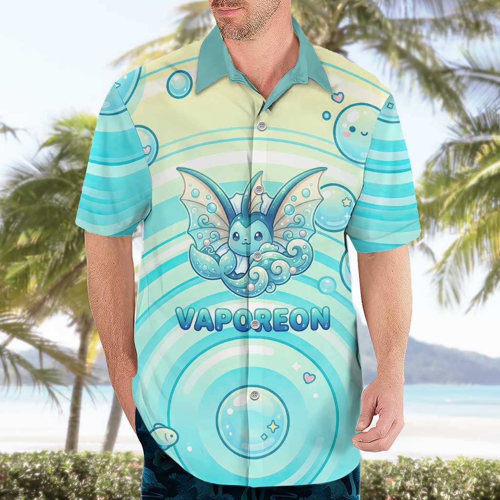 Vaporeon Hawaiian Shirt Dreamy Ocean Bubble Fantasy Art