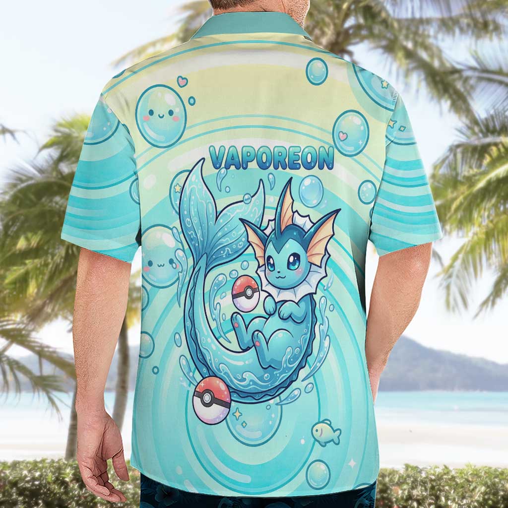 Vaporeon Hawaiian Shirt Dreamy Ocean Bubble Fantasy Art
