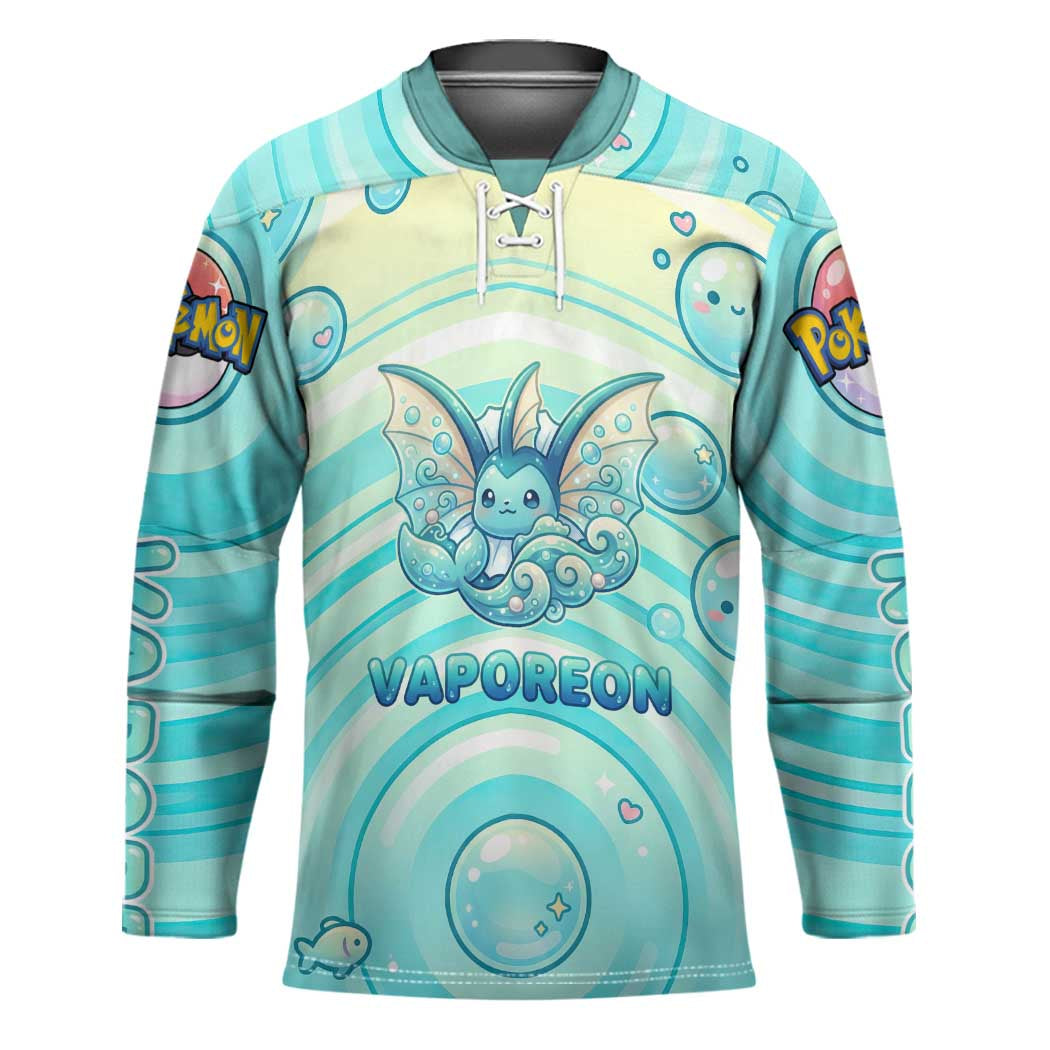 Vaporeon Hockey Jersey Dreamy Ocean Bubble Fantasy Art