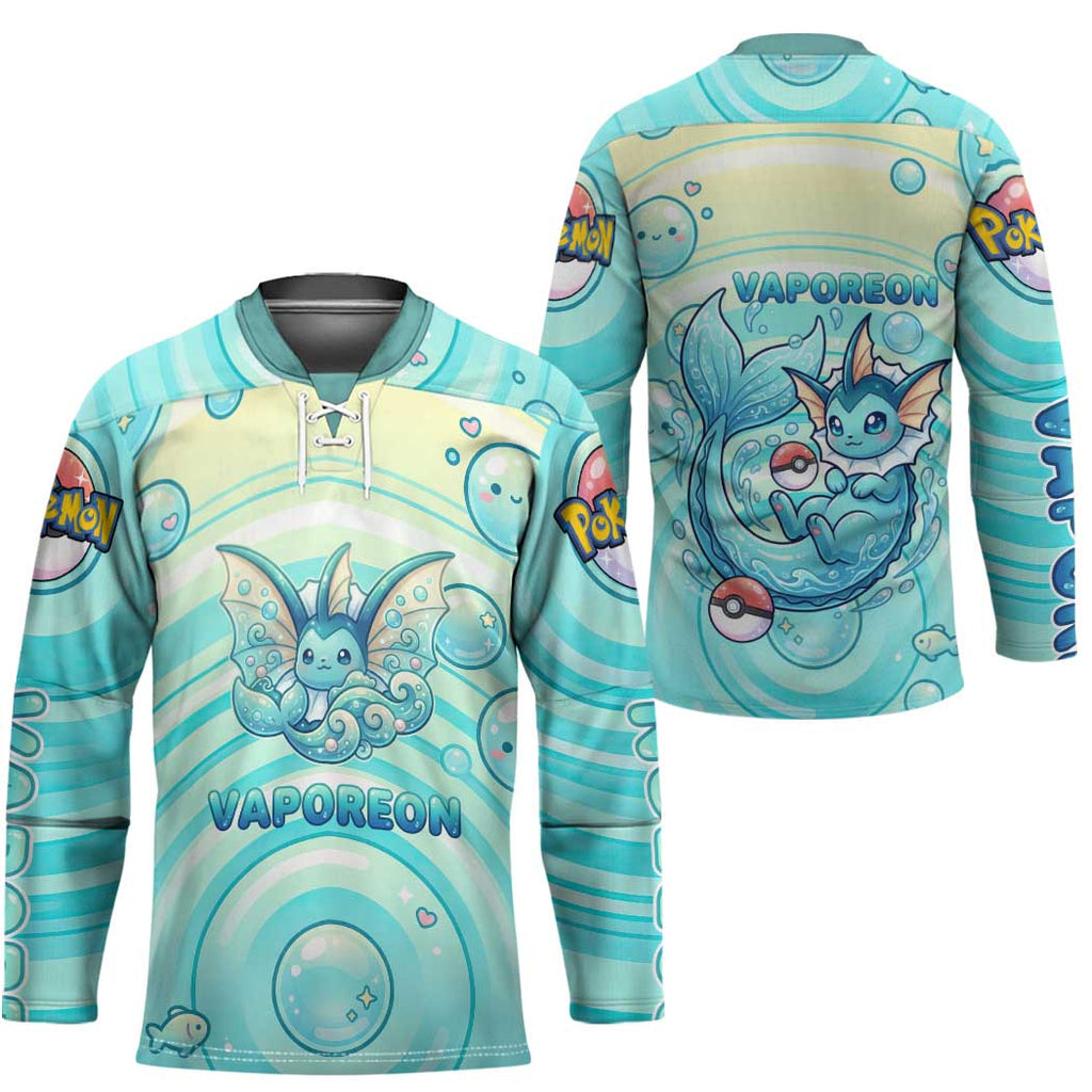 Vaporeon Hockey Jersey Dreamy Ocean Bubble Fantasy Art