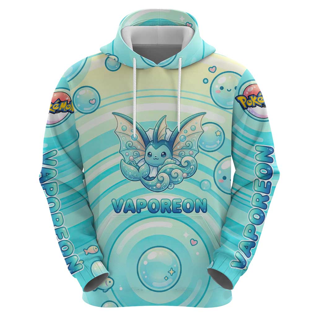 Vaporeon Hoodie Dreamy Ocean Bubble Fantasy Art