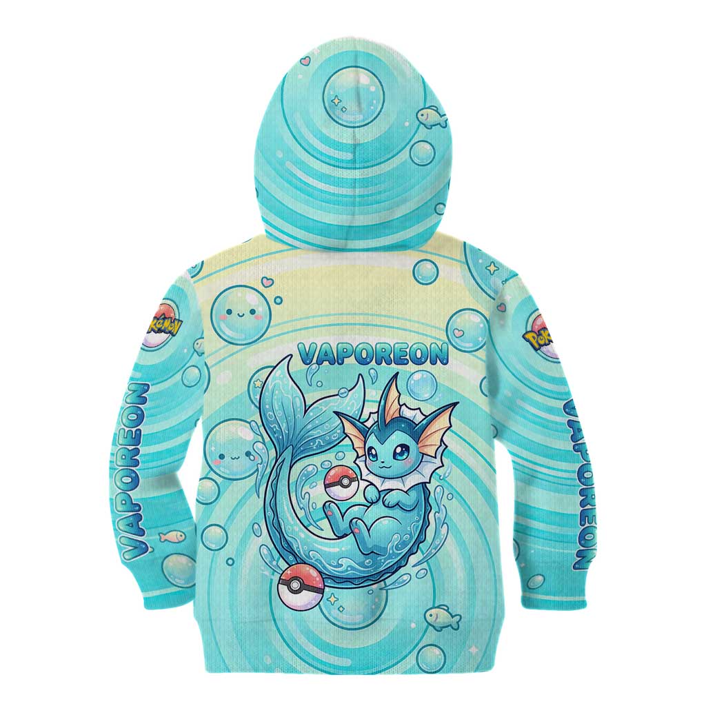 Vaporeon Kid Hoodie Dreamy Ocean Bubble Fantasy Art