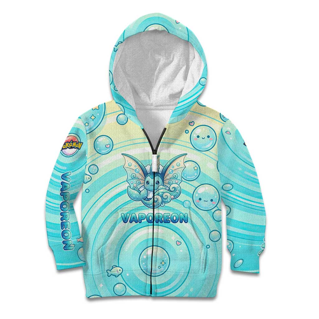 Vaporeon Kid Hoodie Dreamy Ocean Bubble Fantasy Art