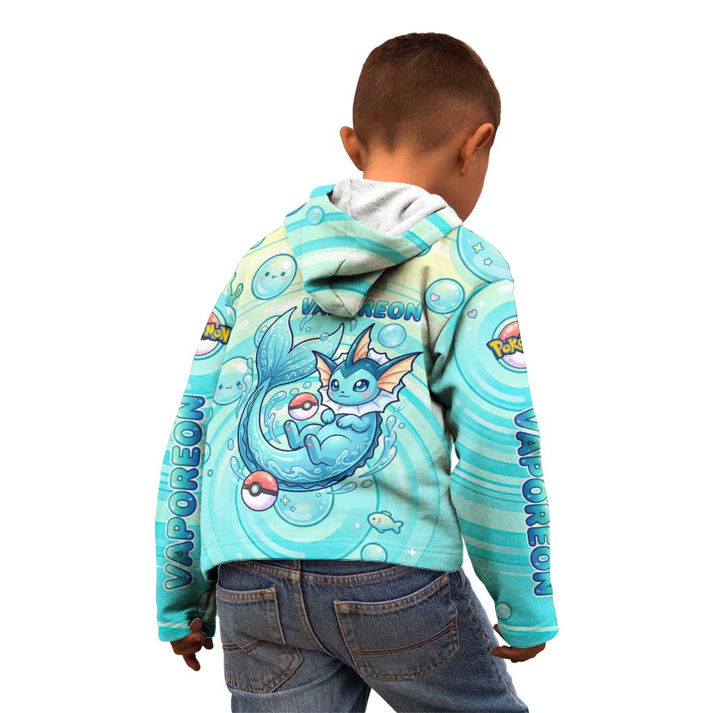 Vaporeon Kid Hoodie Dreamy Ocean Bubble Fantasy Art
