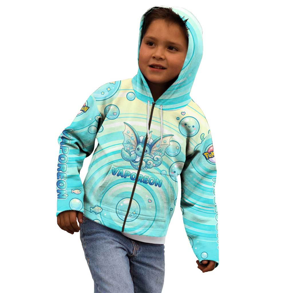 Vaporeon Kid Hoodie Dreamy Ocean Bubble Fantasy Art
