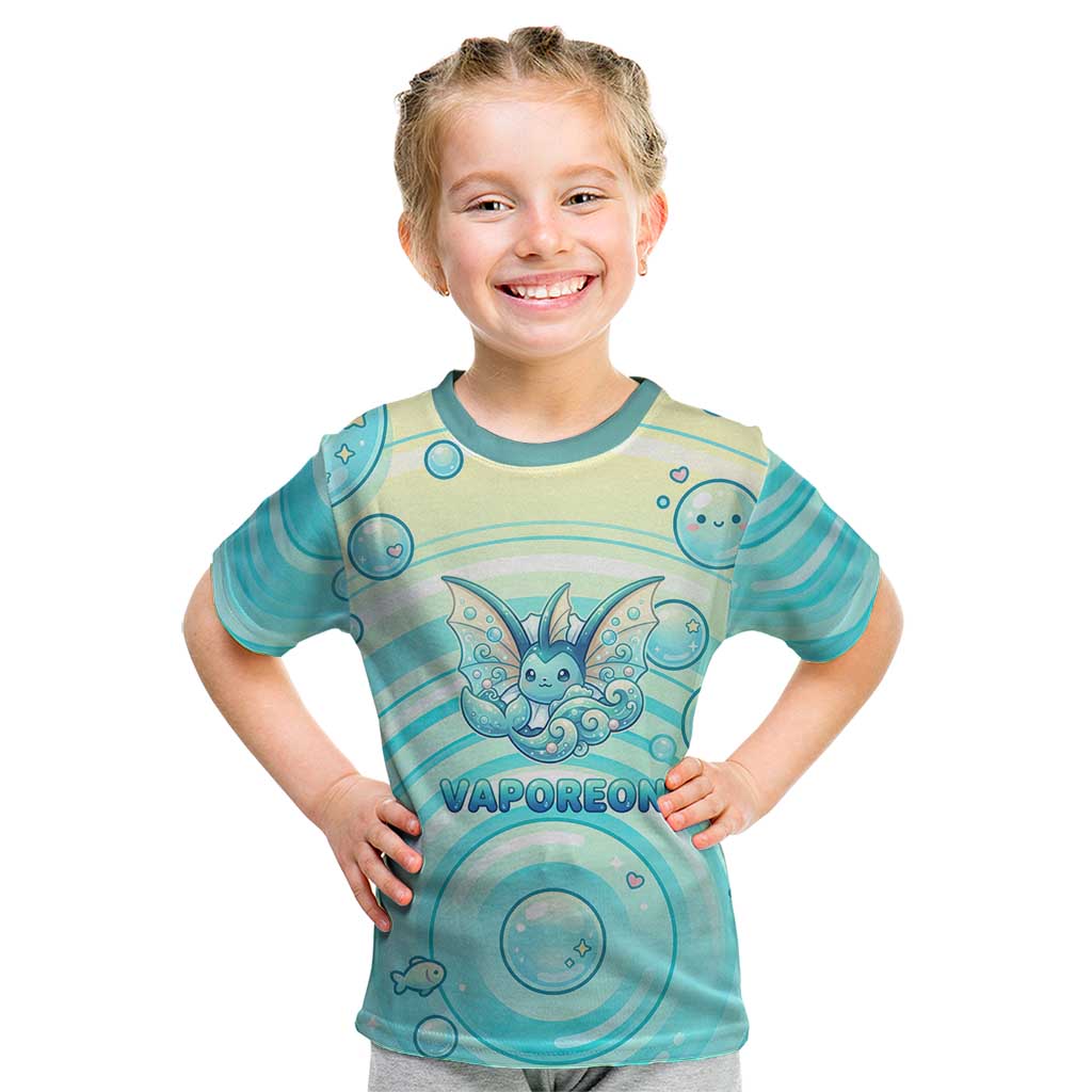 Vaporeon Kid T Shirt Dreamy Ocean Bubble Fantasy Art