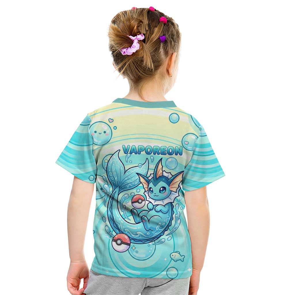 Vaporeon Kid T Shirt Dreamy Ocean Bubble Fantasy Art