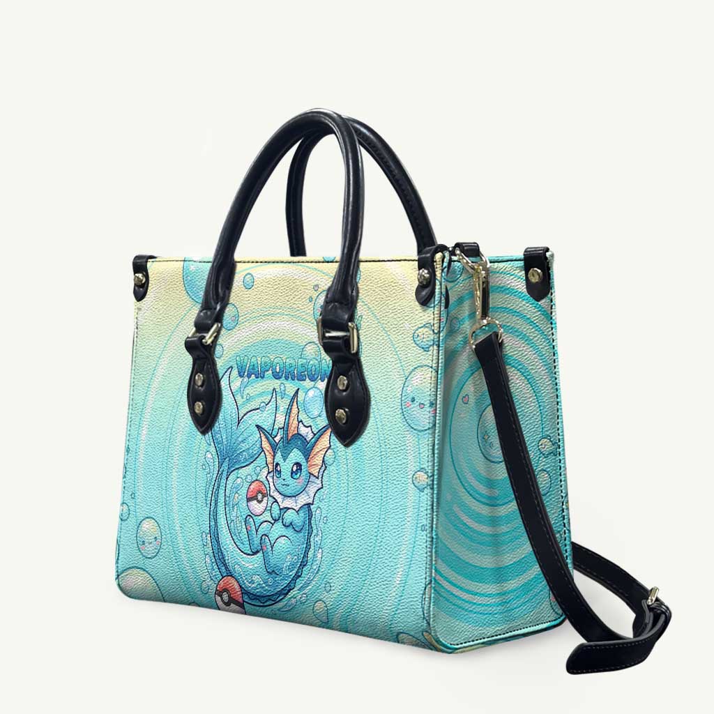 Vaporeon Leather Bag Dreamy Ocean Bubble Fantasy Art