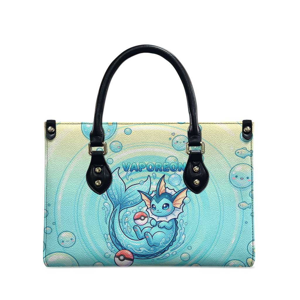 Vaporeon Leather Bag Dreamy Ocean Bubble Fantasy Art