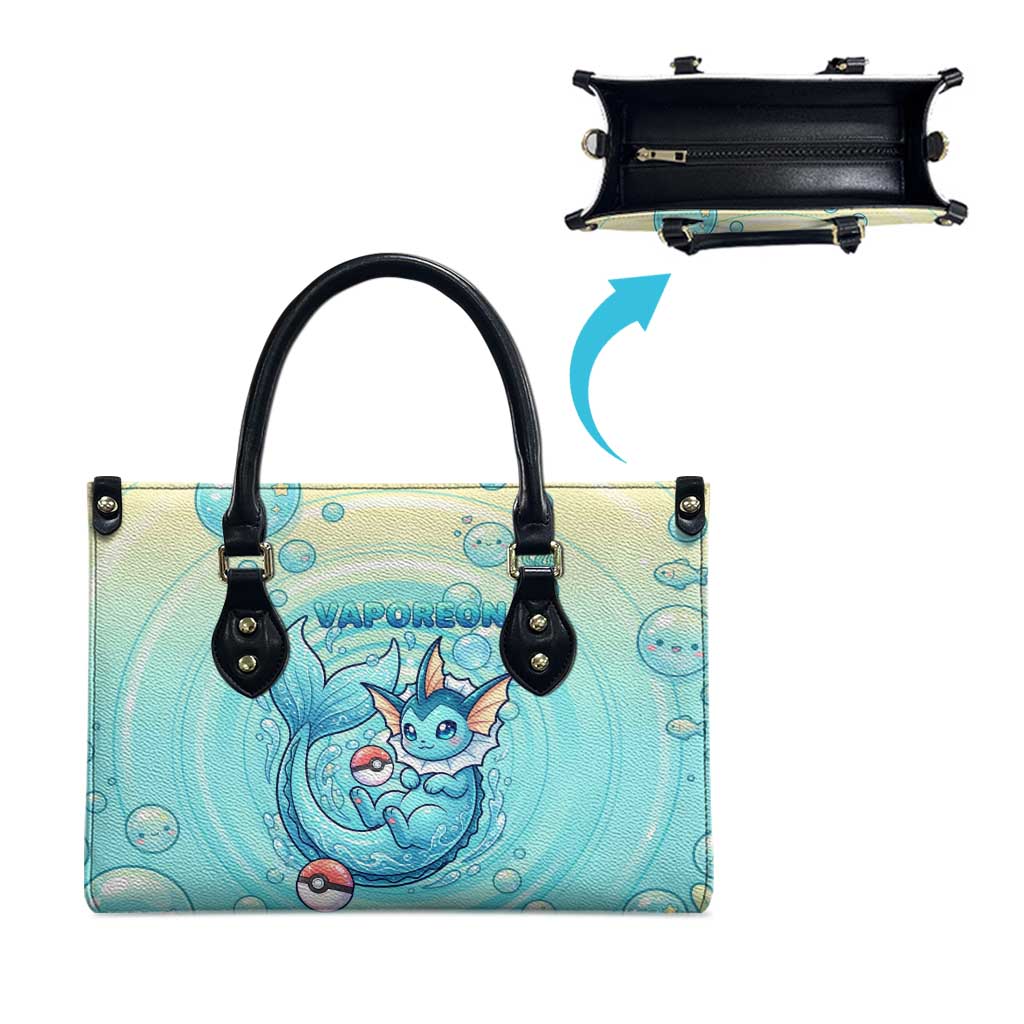 Vaporeon Leather Bag Dreamy Ocean Bubble Fantasy Art