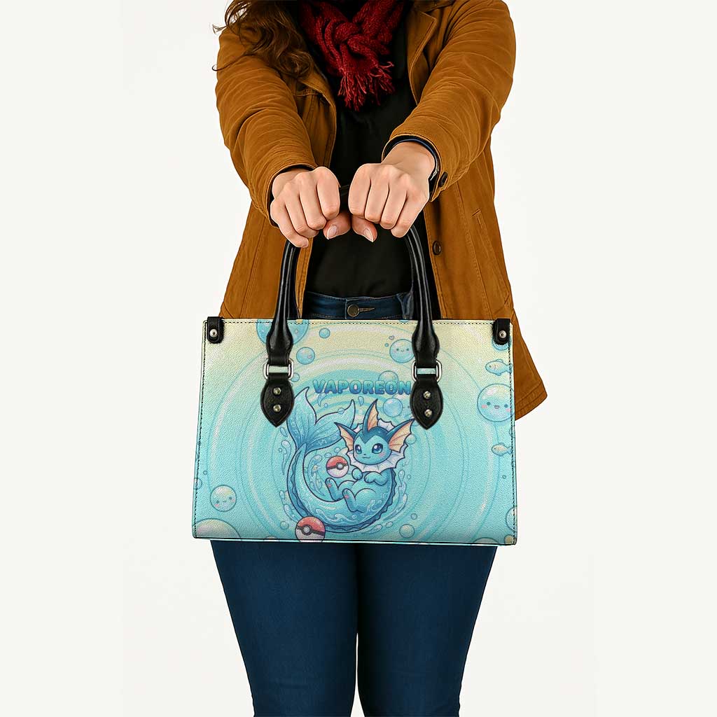 Vaporeon Leather Bag Dreamy Ocean Bubble Fantasy Art